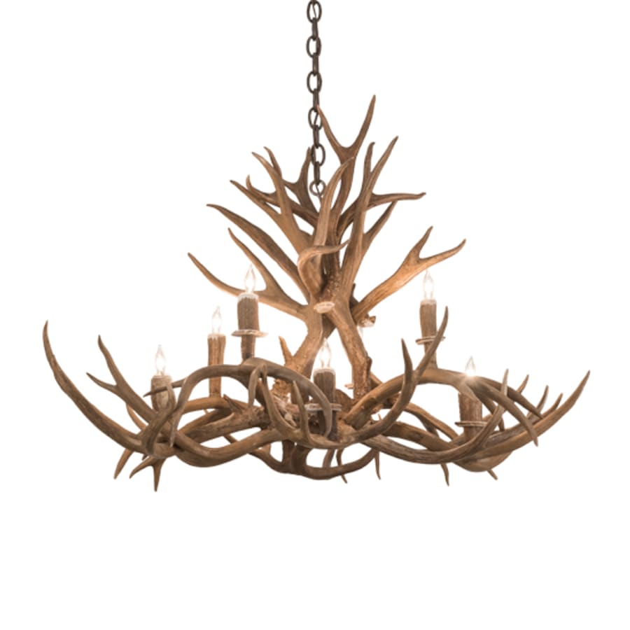 Meyda Tiffany Long Antlers 8 Light 33" Wide Antler Candle Style Chandelier