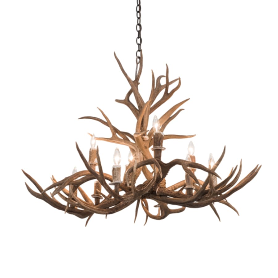 Meyda Tiffany Antlers 10 Light 42" Wide Antler Candle Style Chandelier