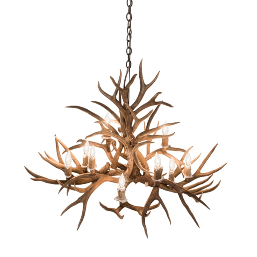 Meyda Tiffany Antlers 10 Light 42" Wide Antler Candle Style Chandelier