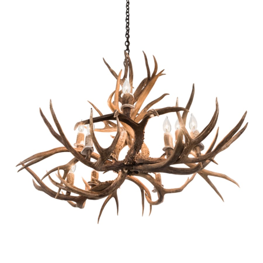 Meyda Tiffany Antlers 10 Light 42" Wide Antler Candle Style Chandelier