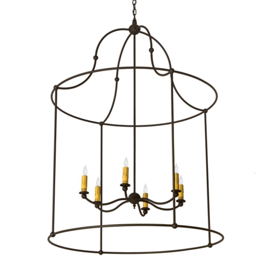 Meyda Tiffany 6 Light 42" Wide Taper Candle Pendant