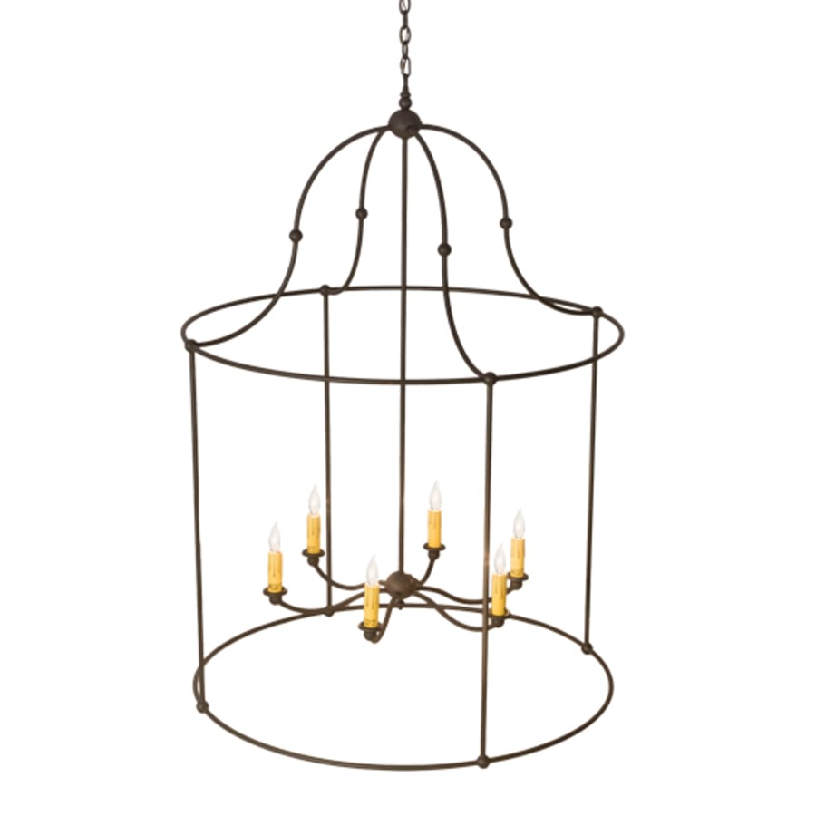 Meyda Tiffany 6 Light 42" Wide Taper Candle Pendant