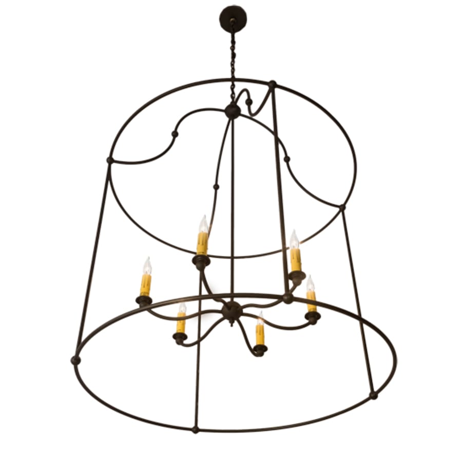 Meyda Tiffany 6 Light 42" Wide Taper Candle Pendant