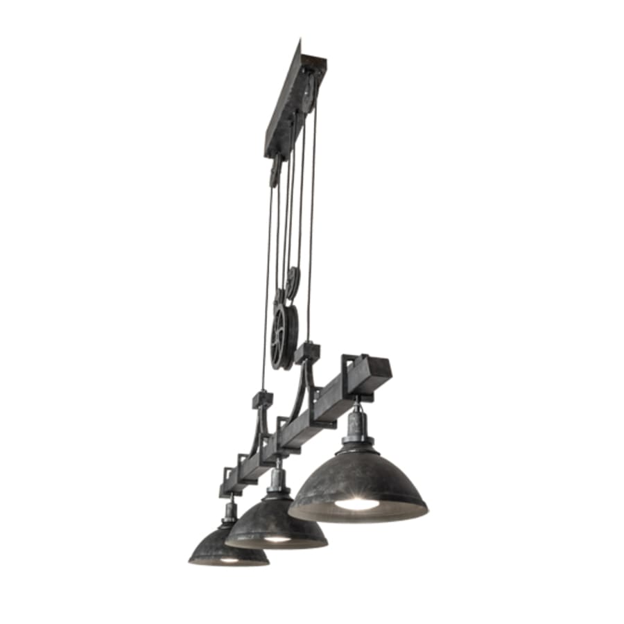 Meyda Tiffany 3 Light 67" Wide Linear Pendant