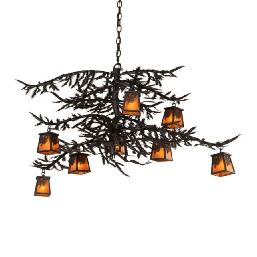 Meyda Tiffany Long Pine Branch 8 Light 33" Wide Chandelier