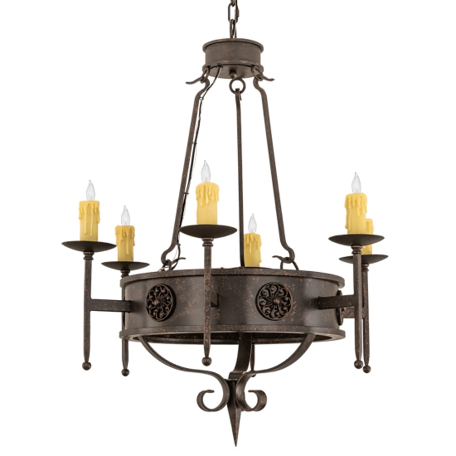 Meyda Tiffany Lorenzo 6 Light 30" Wide Taper Candle Style Chandelier