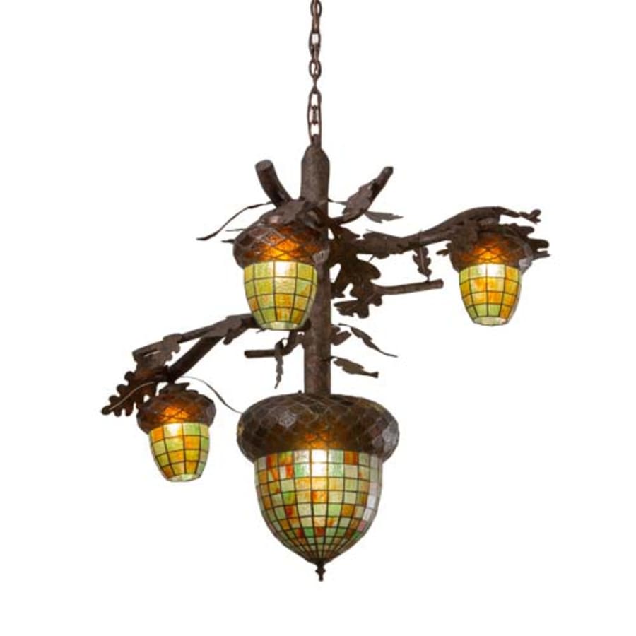 Meyda Tiffany Acorn 4 Light 48" Wide Chandelier