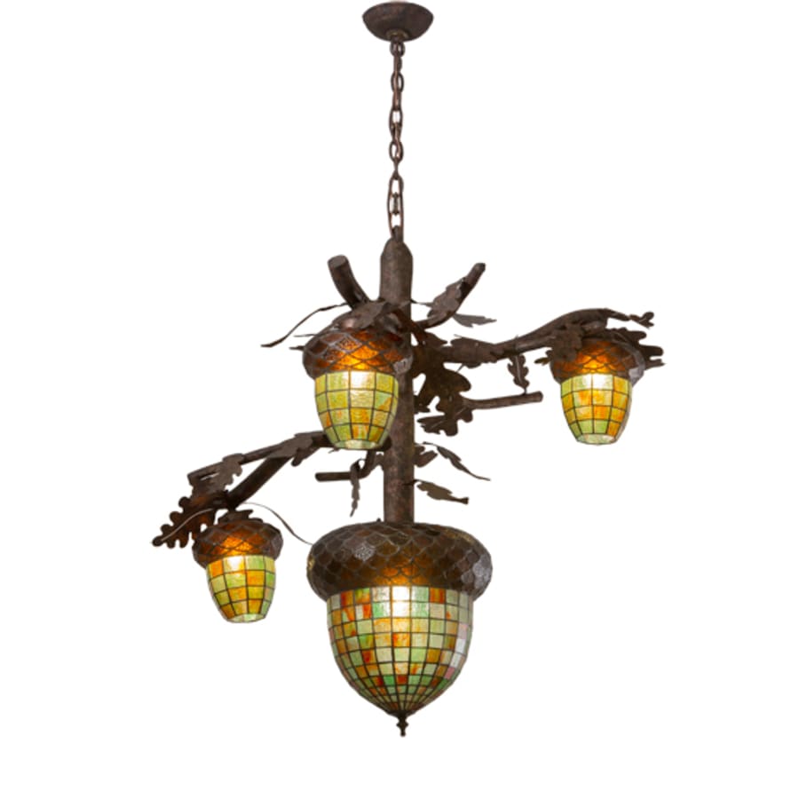 Meyda Tiffany Acorn 4 Light 48" Wide Chandelier