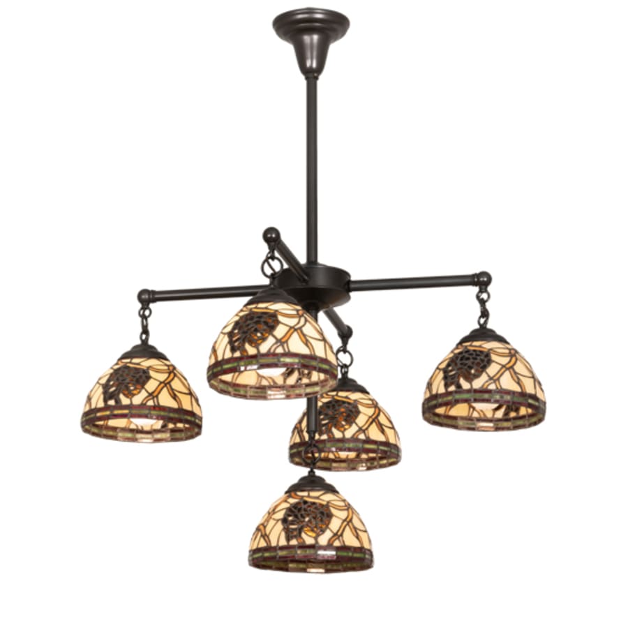 Meyda Tiffany Pinecone 5 Light 30" Wide Chandelier