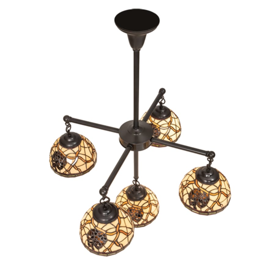 Meyda Tiffany Pinecone 5 Light 30" Wide Chandelier