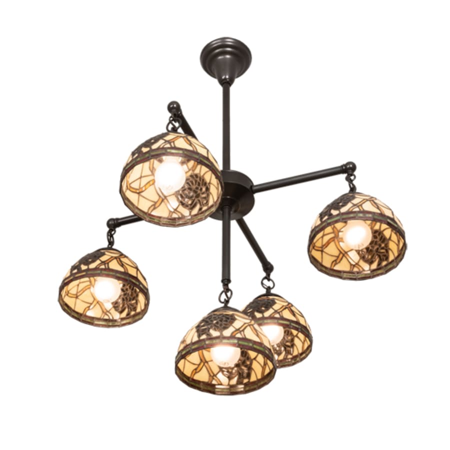 Meyda Tiffany Pinecone 5 Light 30" Wide Chandelier