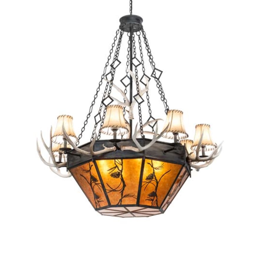 Meyda Tiffany Whispering Pines 16 Light 60" Wide Antler Chandelier