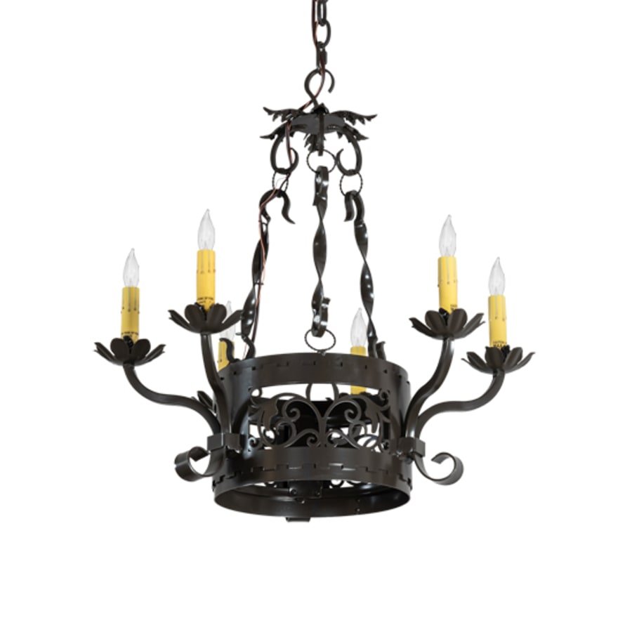 Meyda Tiffany Dragone 6 Light 24" Wide Taper Candle Style Chandelier
