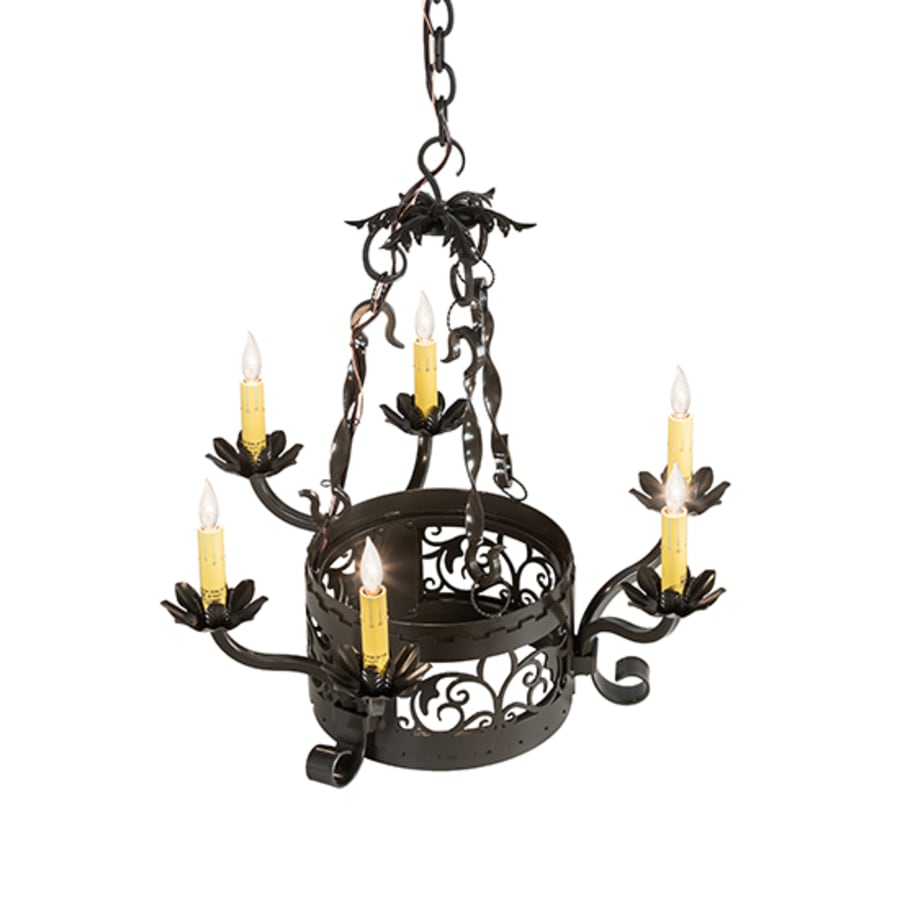 Meyda Tiffany Dragone 6 Light 24" Wide Taper Candle Style Chandelier