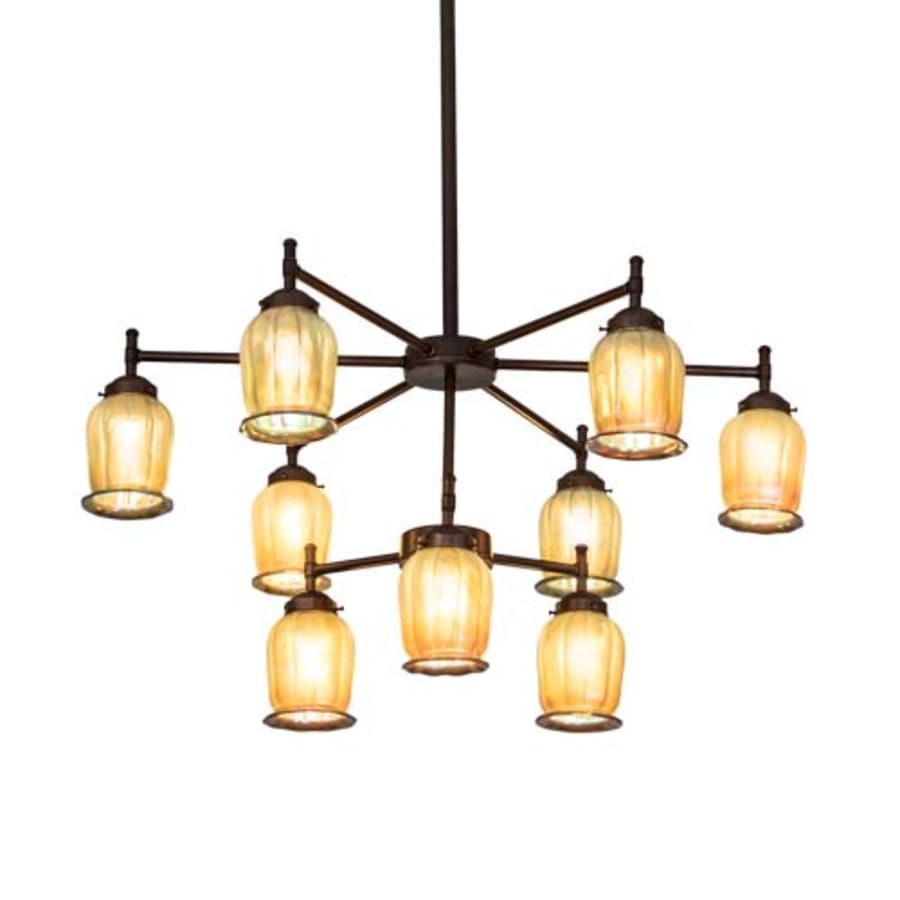 Meyda Tiffany Revival Favrile 9 Light 32" Wide Chandelier