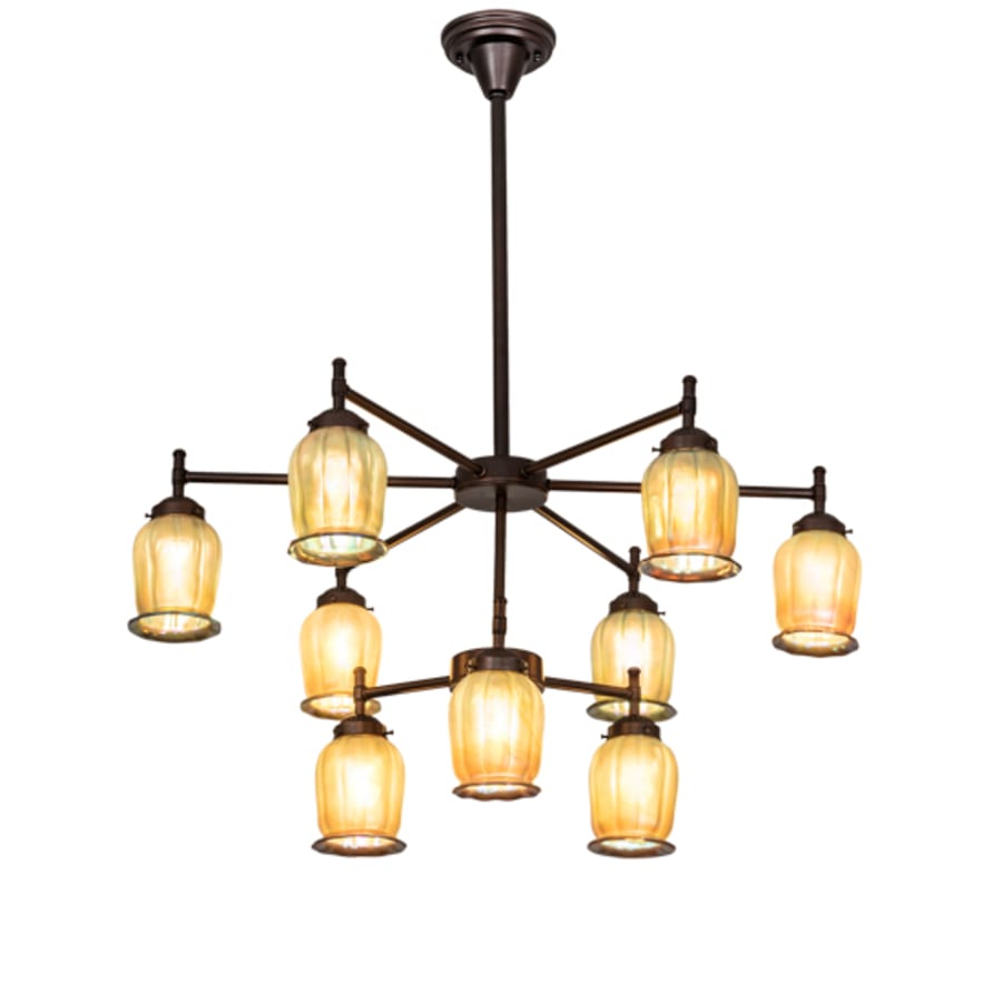 Meyda Tiffany Revival Favrile 9 Light 32" Wide Chandelier
