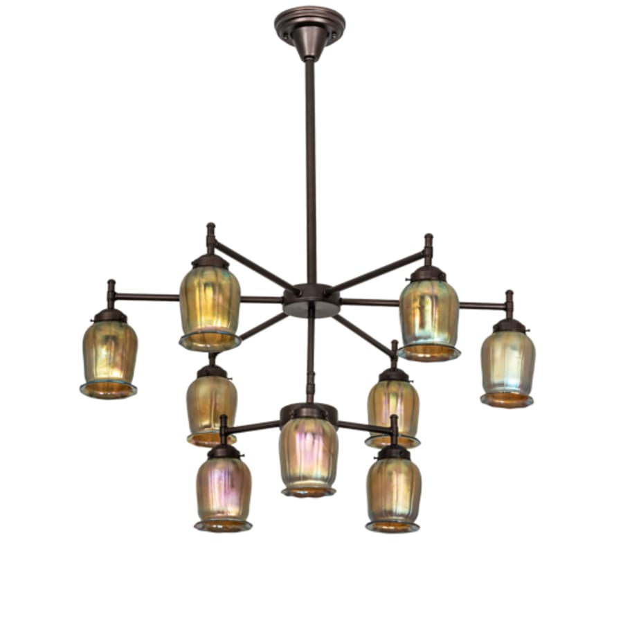 Meyda Tiffany Revival Favrile 9 Light 32" Wide Chandelier
