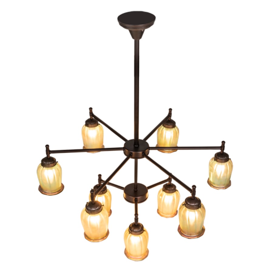 Meyda Tiffany Revival Favrile 9 Light 32" Wide Chandelier