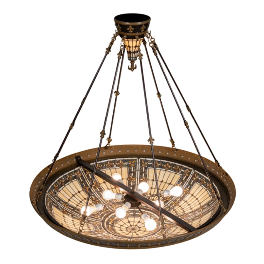 Meyda Tiffany Fleur-de-lis 8 Light 45" Wide Pendant