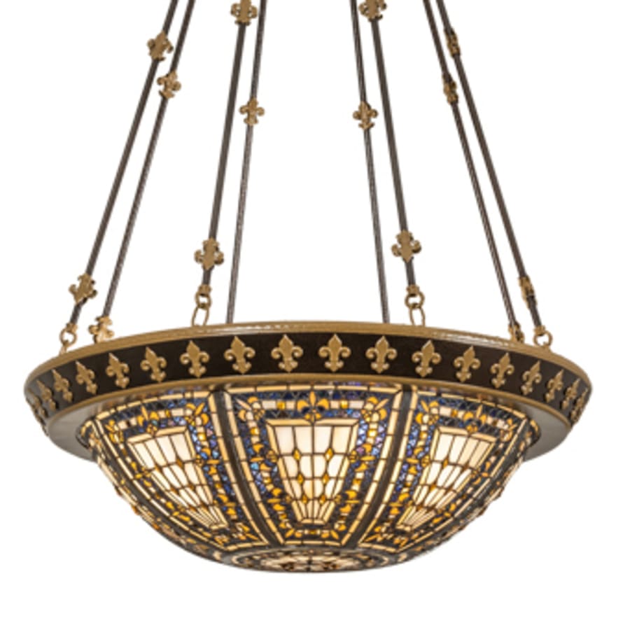 Meyda Tiffany Fleur-de-lis 4 Light 28" Wide Pendant
