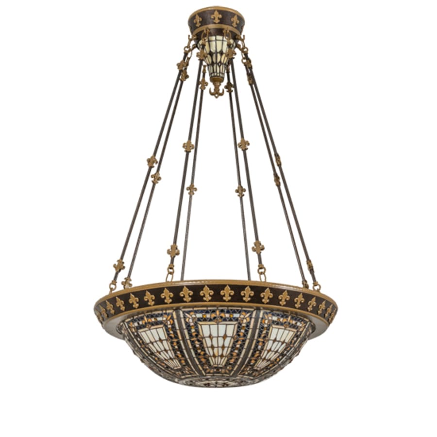 Meyda Tiffany Fleur-de-lis 4 Light 28" Wide Pendant
