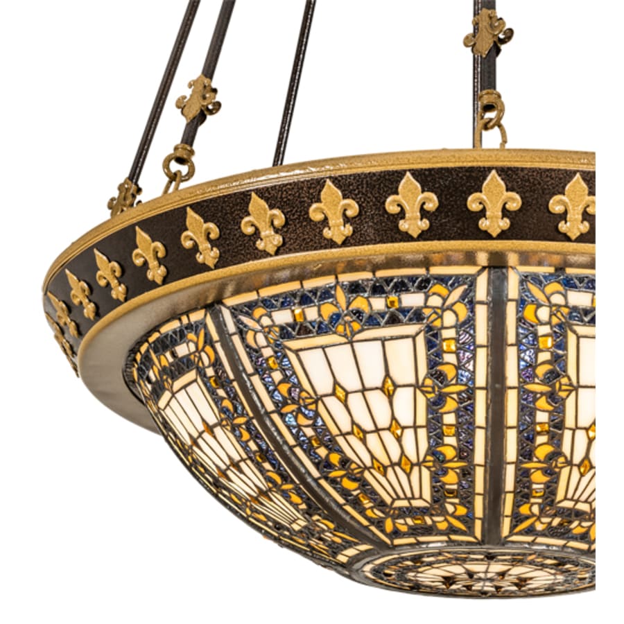 Meyda Tiffany Fleur-de-lis 4 Light 28" Wide Pendant