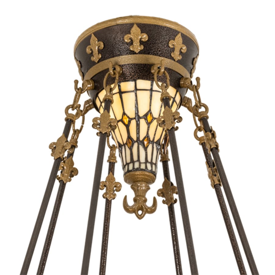 Meyda Tiffany Fleur-de-lis 4 Light 28" Wide Pendant