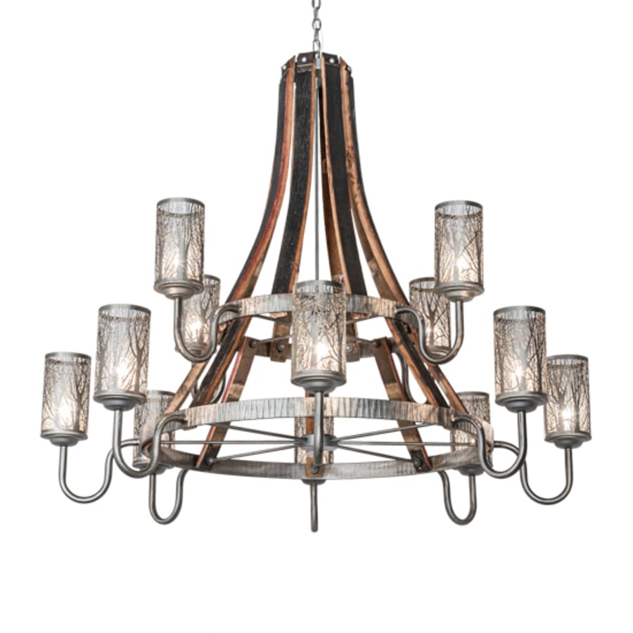 Meyda Tiffany Barrel Stave 12 Light 61" Wide Ring Chandelier