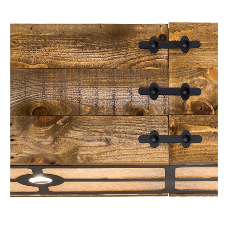Meyda Tiffany 8 Light 120" Wide Wood Linear Pendant