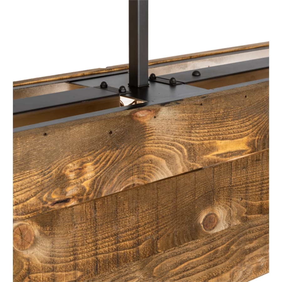 Meyda Tiffany 8 Light 120" Wide Wood Linear Pendant