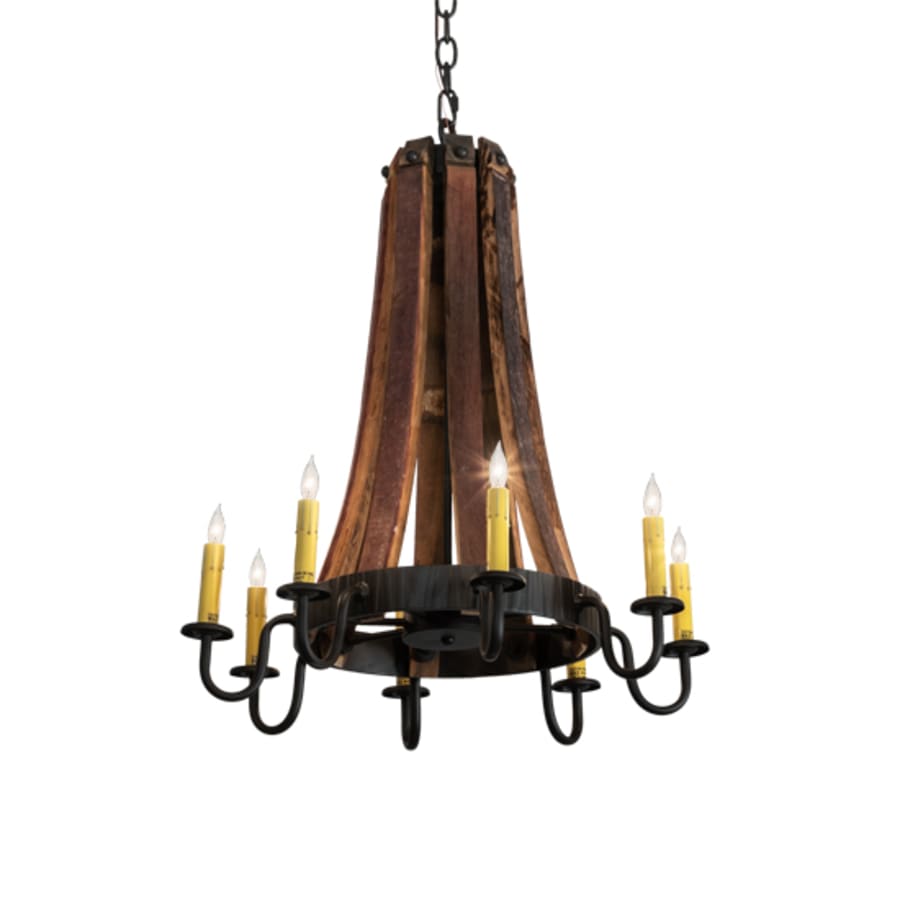 Meyda Tiffany Barrel Stave 8 Light 24" Wide Taper Candle Style Chandelier