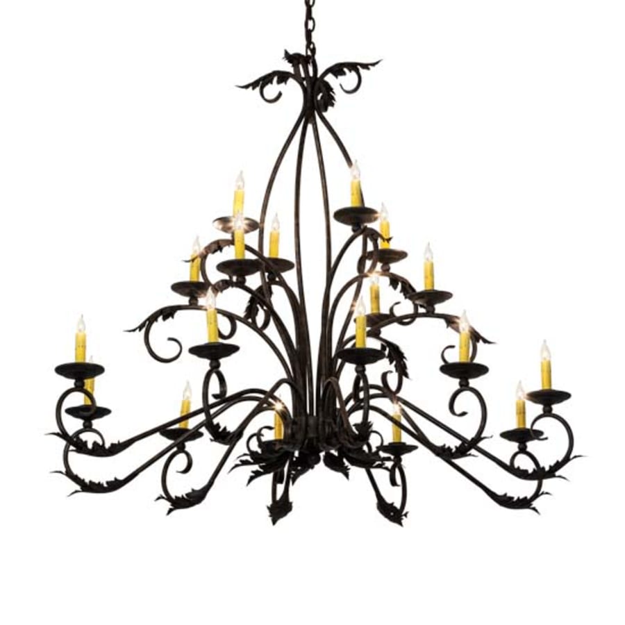 Meyda Tiffany Long Windsor 18 Light 40" Wide Taper Candle Style Chandelier