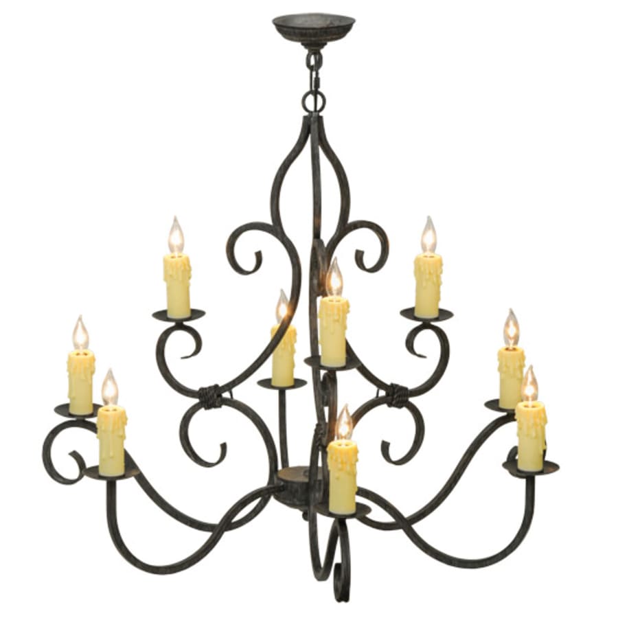 Meyda Tiffany Clayton 9 Light 36" Wide Taper Candle Style Chandelier