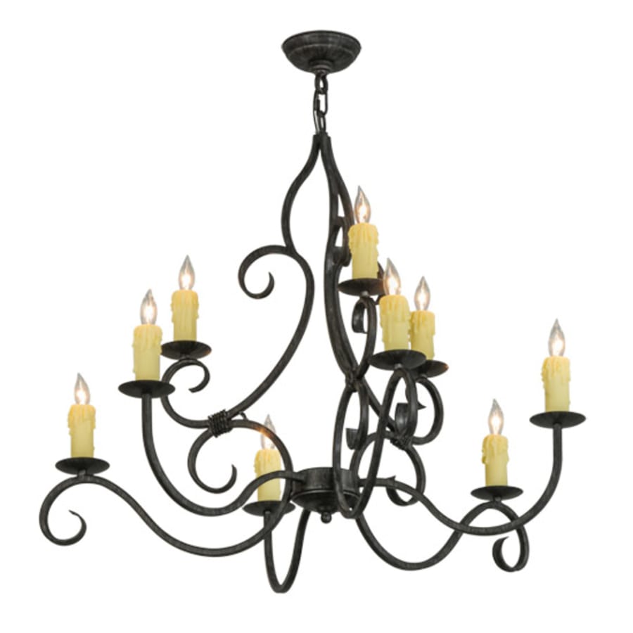 Meyda Tiffany Clayton 9 Light 36" Wide Taper Candle Style Chandelier