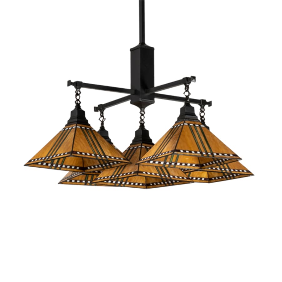 Meyda Tiffany Square Prairie Corn 5 Light 54" Wide Chandelier
