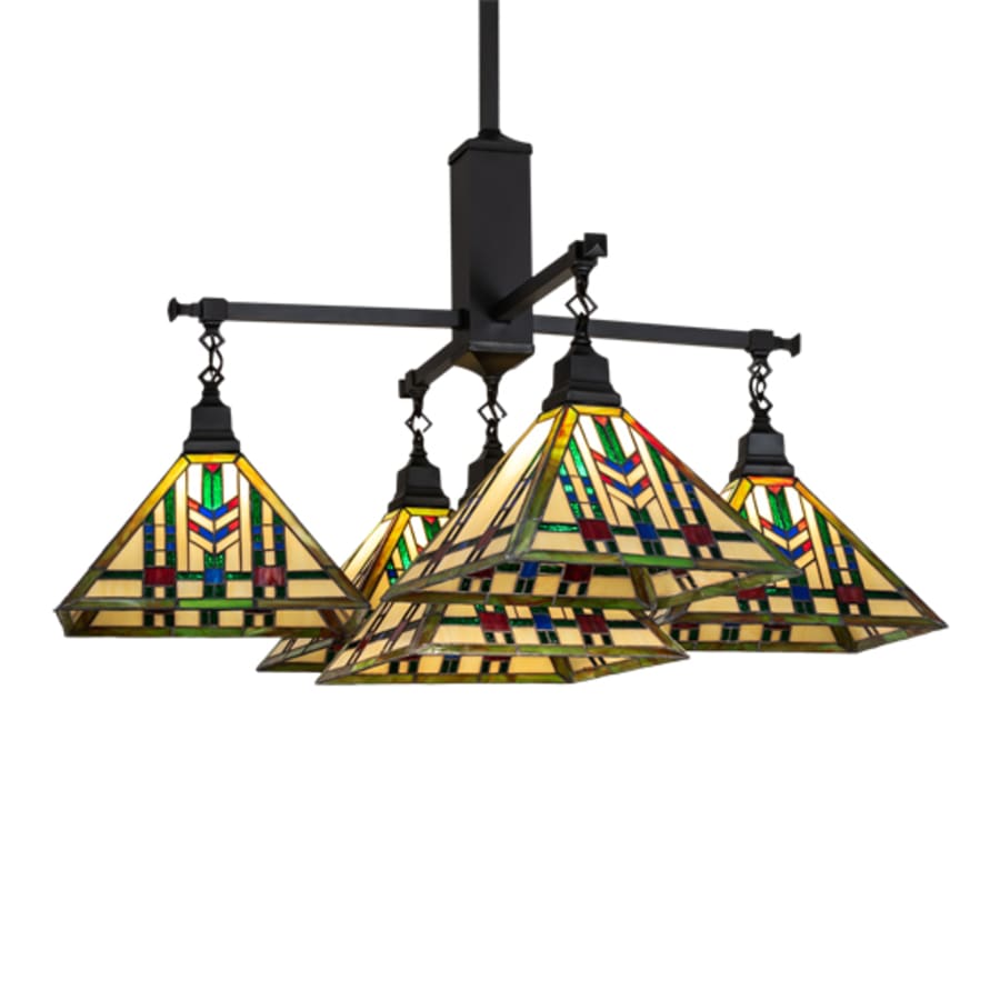 Meyda Tiffany Square Prairie Wheat 5 Light 54" Wide Chandelier