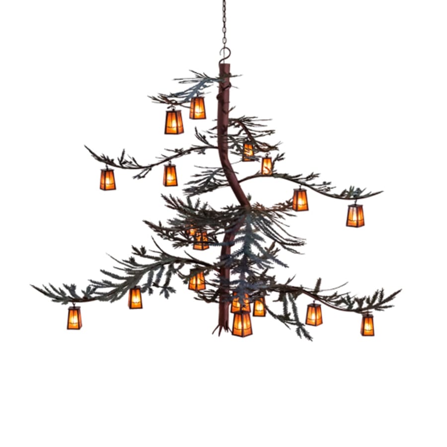 Meyda Tiffany Long Pine Branch 18 Light 79" Wide Chandelier
