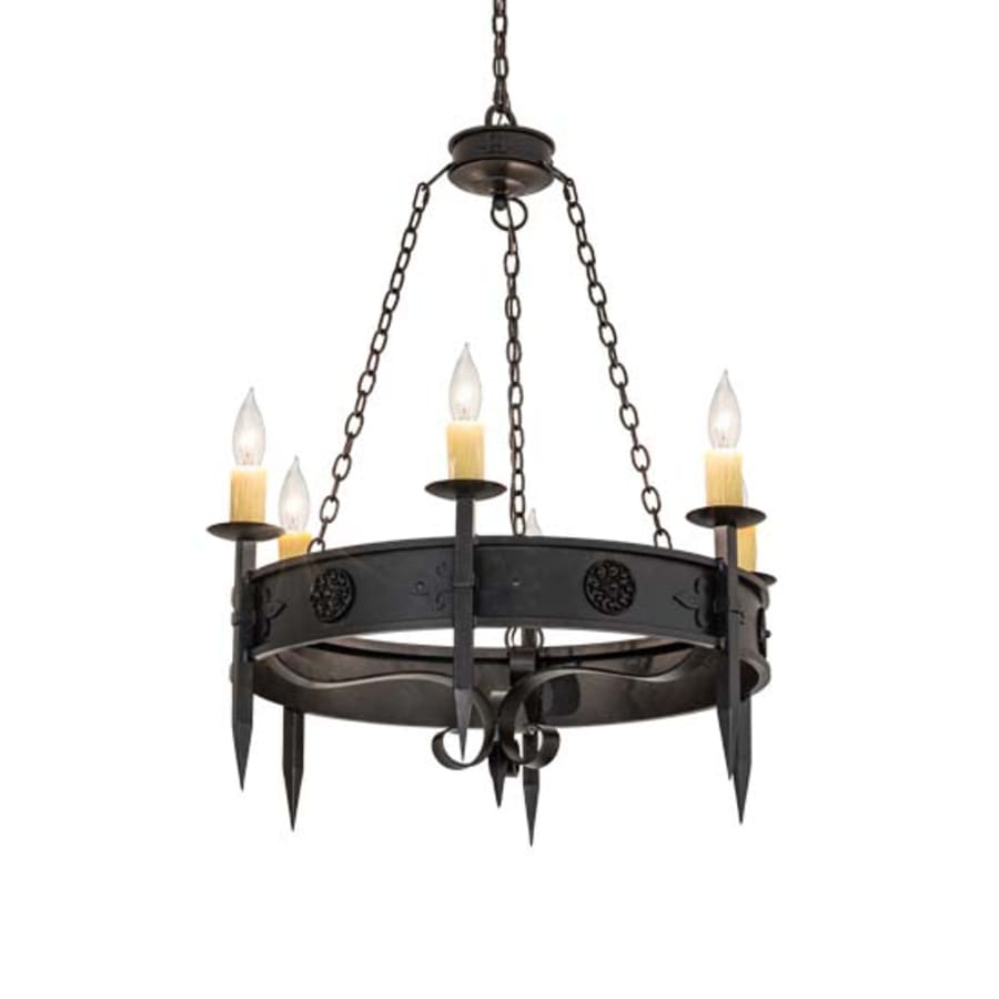 Meyda Tiffany Calandra 6 Light 36" Wide Taper Candle Style Chandelier