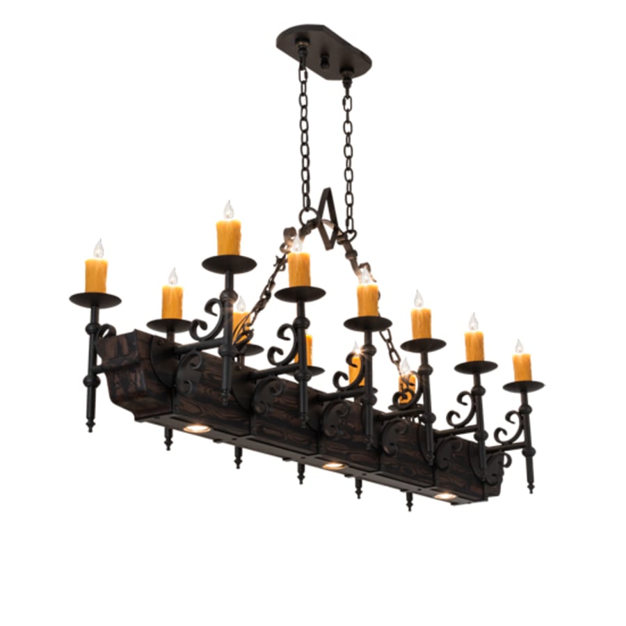 Meyda Tiffany Long Tudor 12 Light 60" Wide Taper Candle Style Chandelier