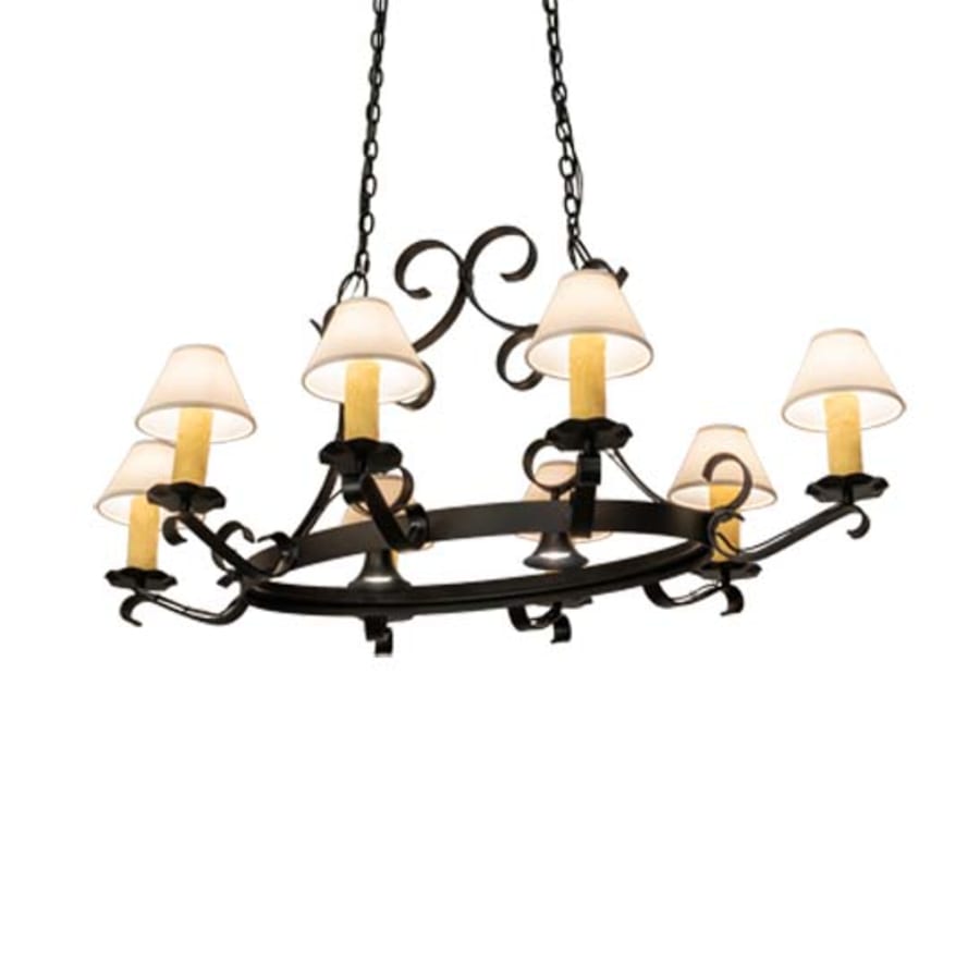 Meyda Tiffany Long Hand forged 8 Light 56" Wide Ring Chandelier