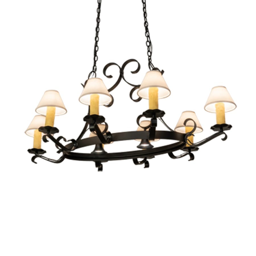 Meyda Tiffany Long Hand forged 8 Light 56" Wide Ring Chandelier