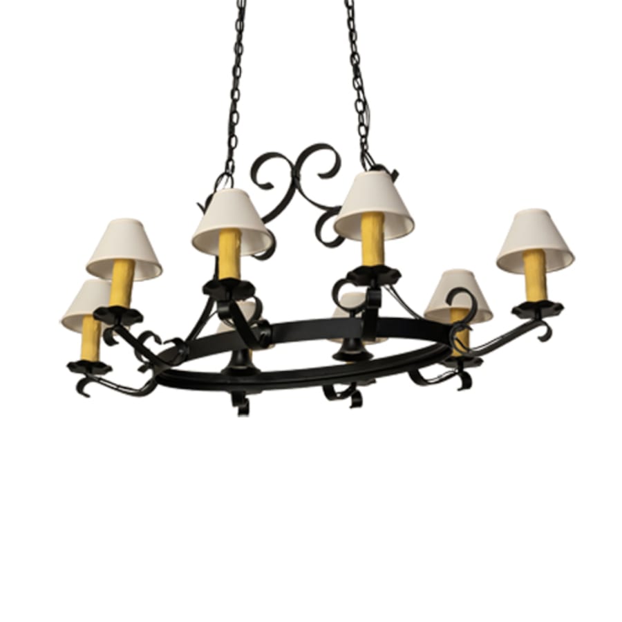 Meyda Tiffany Long Hand forged 8 Light 56" Wide Ring Chandelier