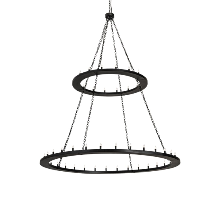 Meyda Tiffany Loxley 48 Light 84" Wide Taper Candle Ring Chandelier