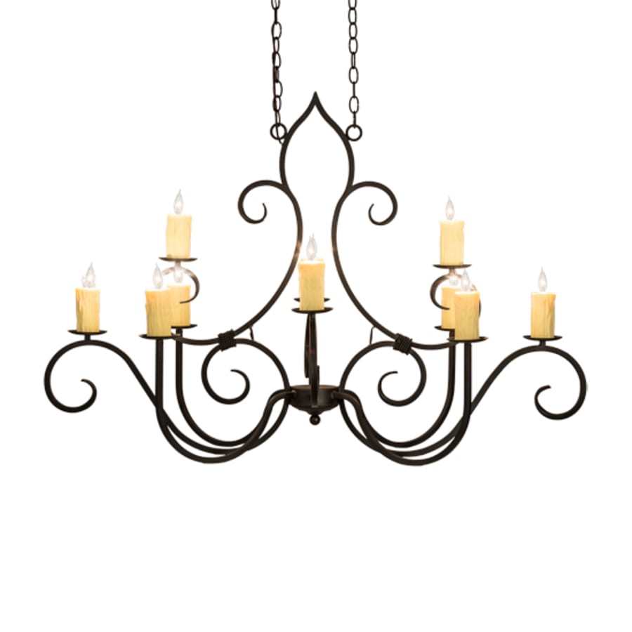Meyda Tiffany Long Clifton 10 Light 48" Wide Taper Candle Style Chandelier