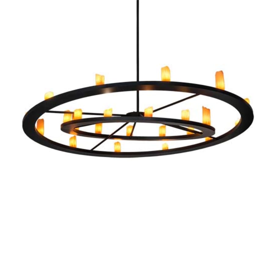 Meyda Tiffany Donner 24 Light 95" Wide Pillar Candle Ring Chandelier