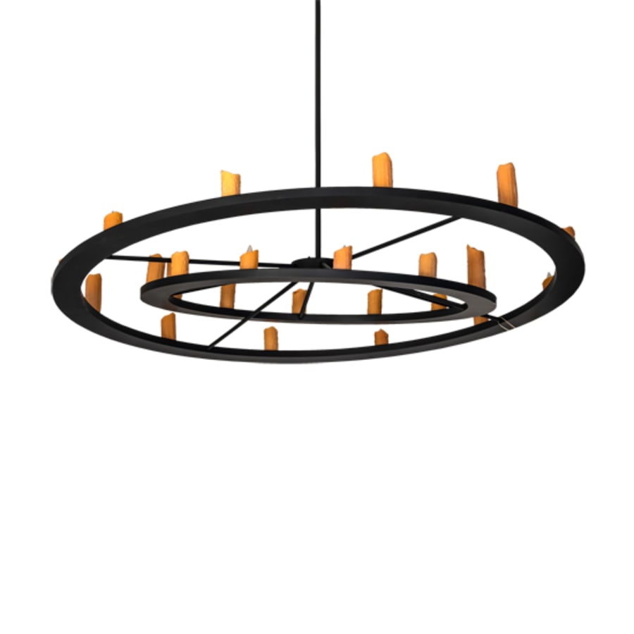Meyda Tiffany Donner 24 Light 95" Wide Pillar Candle Ring Chandelier