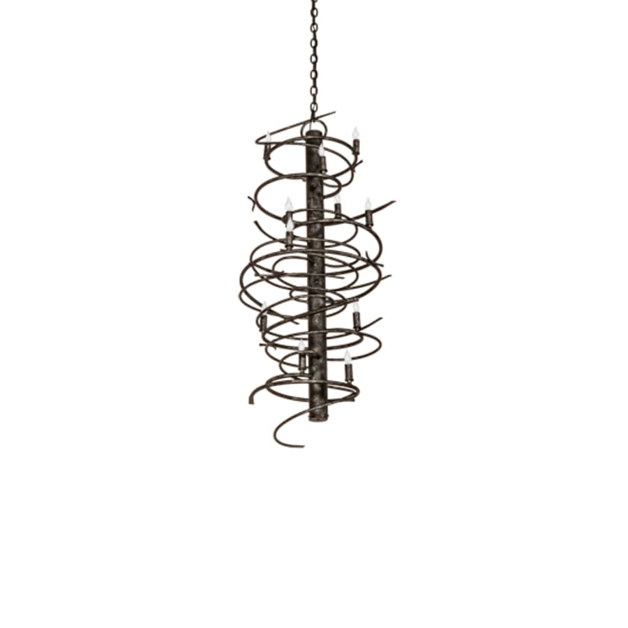 Meyda Tiffany Cyclone 12 Light 21" Wide Taper Candle Abstract Chandelier