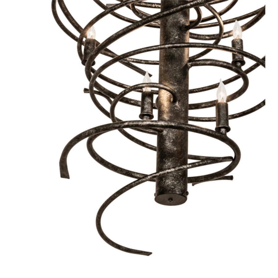 Meyda Tiffany Cyclone 12 Light 21" Wide Taper Candle Abstract Chandelier