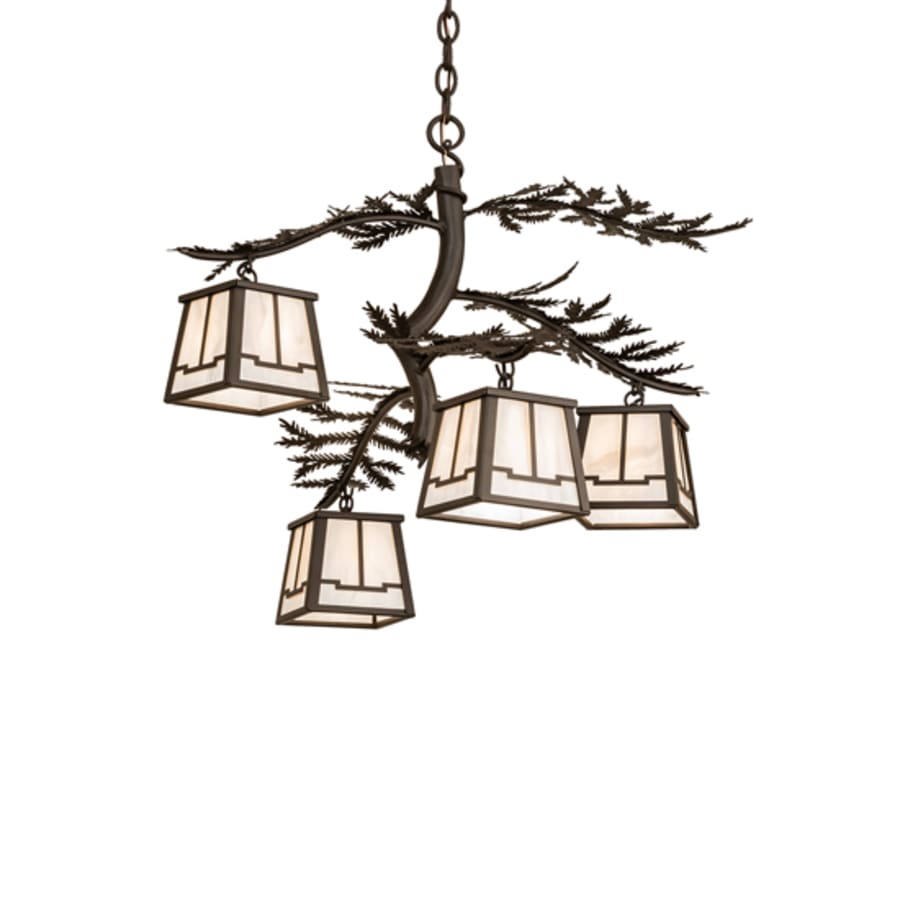 Meyda Tiffany Pine Branch 4 Light 26" Wide Chandelier
