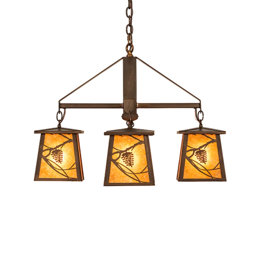 Meyda Tiffany Whispering Pines 4 Light 28" Wide Chandelier